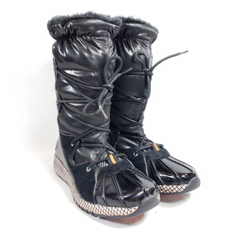Rockport Winter Boots Womens Size 5.5 Black Rubber - Picture 2 of 7